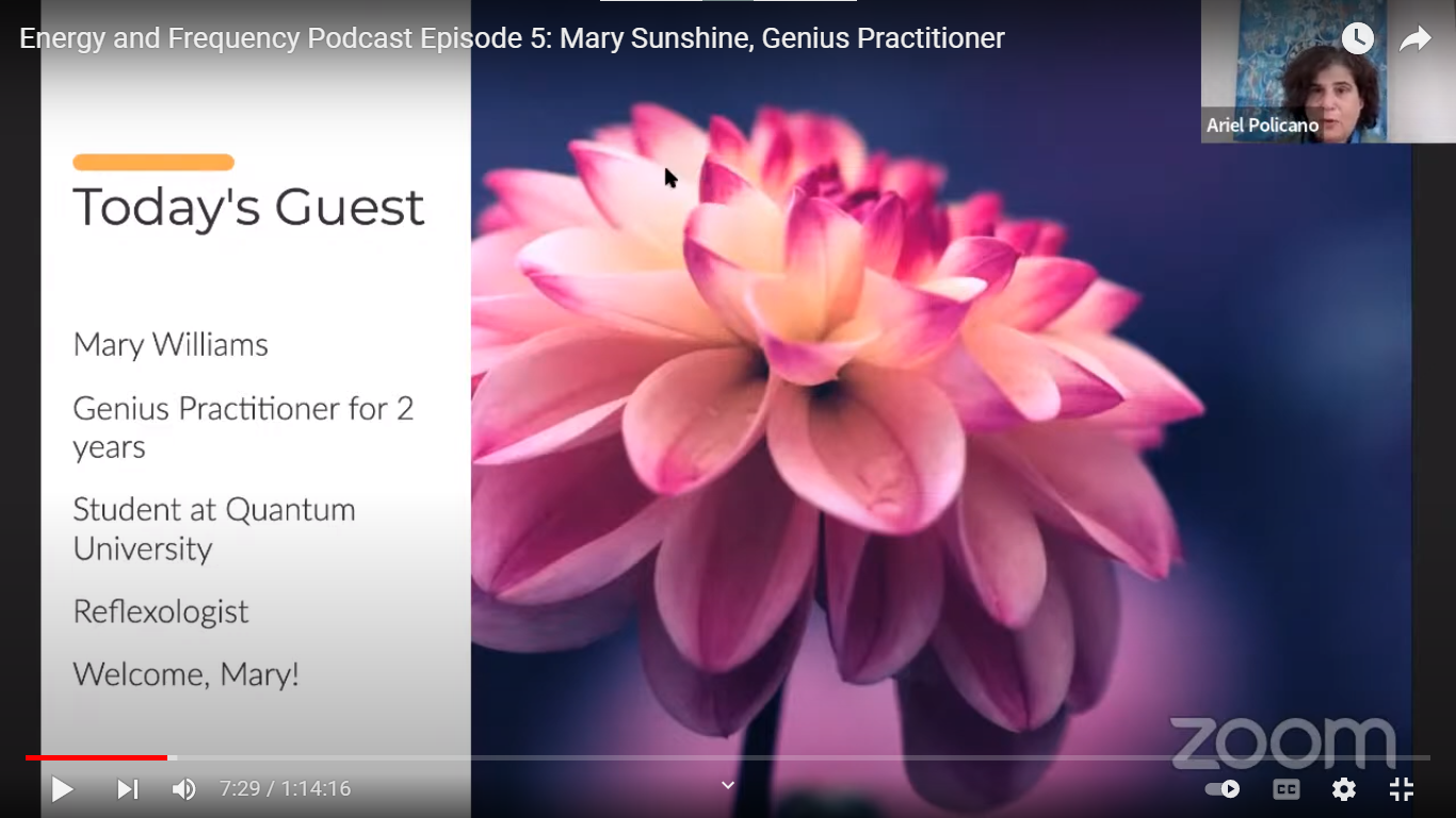 Energy and Frequency Podcast Episode 5: Mary Sunshine, Genius Practitioner