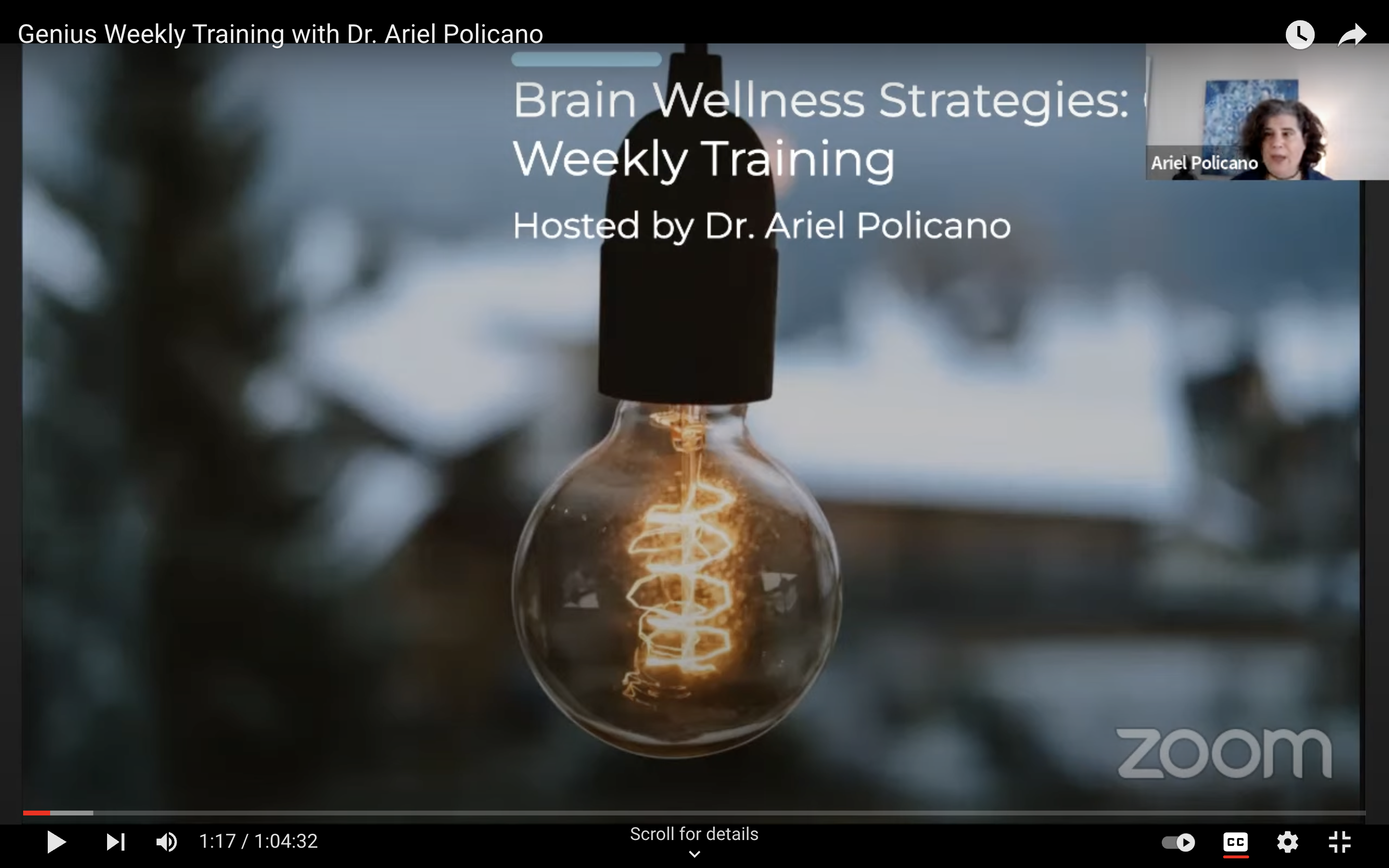 Brain Wellness Strategies with the Genius! (Weekly Training)