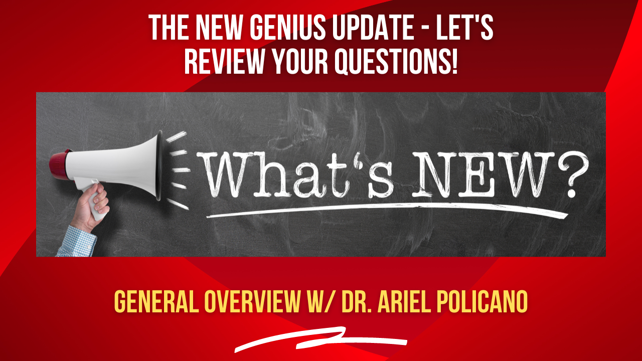 Let’s review the new features of the Genius! – review with Ariel Policano
